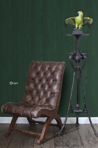 Origin Wallcoverings Tapete Holzoptik Smaragdgrün - 53 cm x 10,05 m - 347535