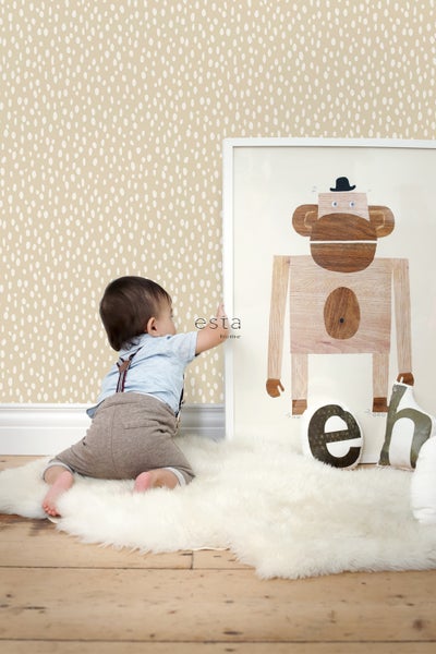 ESTAhome Tapete Punkte Beige - 53 cm x 10.05 m - 139554
