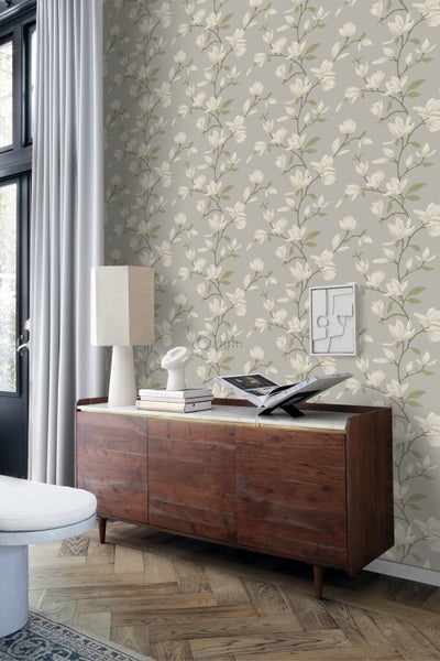 Origin Wallcoverings Tapete Magnolie Grün - 53 cm x 10.05 m - 347046