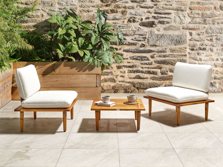 Outdoor Kissenbezug Set FRASCATI Cremeweiß
