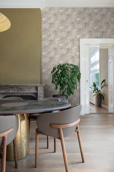 Origin Wallcoverings Tapete 3D Muster Blätter Hellgrau - 50 x 900 cm - 347915