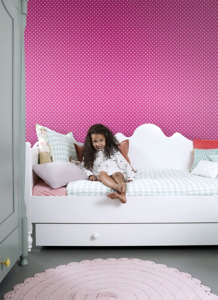 ESTAhome Tapete Punkte Rosa - 53 cm x 10.05 m - 115741