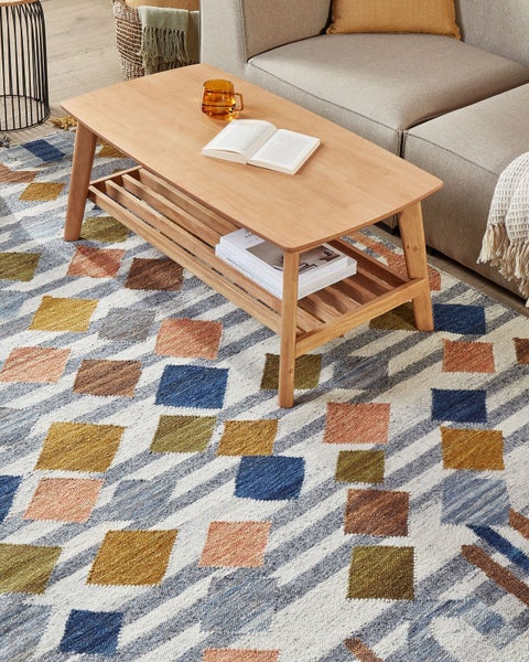 Teppich KASAKH Bunt 160 x 230 cm Wolle Kelim