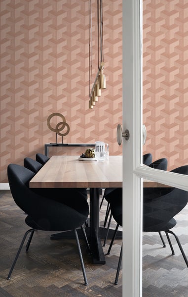 Origin Wallcoverings Tapete 3D-Muster Terrakottarosa - 53 cm x 10.05 m - 347950