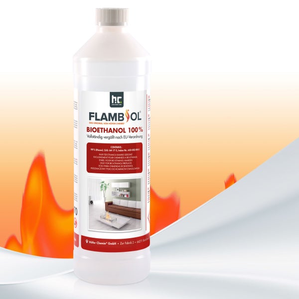 Flasche Bioethanol 100 Prozent von Flambiol