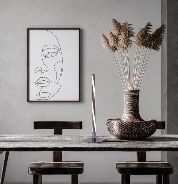 Dekorative LED-Tischleuchte im modernen Wohnzimmer