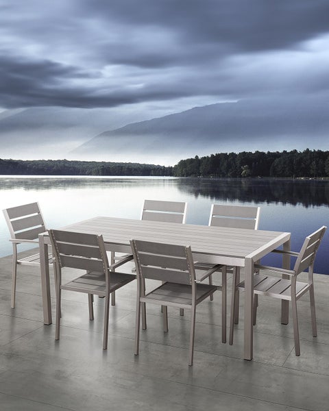 Gartenstuhl 6er Set VERNIO Grau