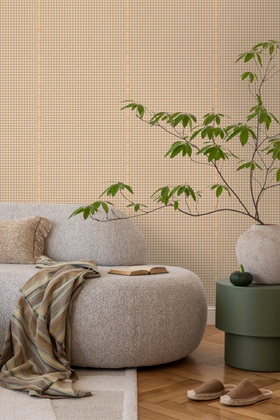 Sanders und Sanders Tapete Karomuster Beige - 53 cm x 10 m - 640513