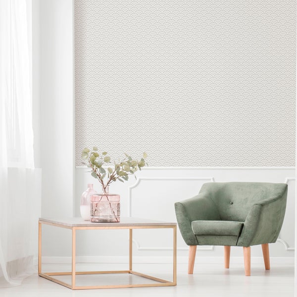 Sanders und Sanders Tapete Art Decó Muster Grau - 53 cm x 10 m - 640361
