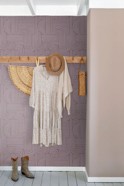 ESTAhome Tapete 3D-Muster mauve-violett - 50 x 900 cm - 131487