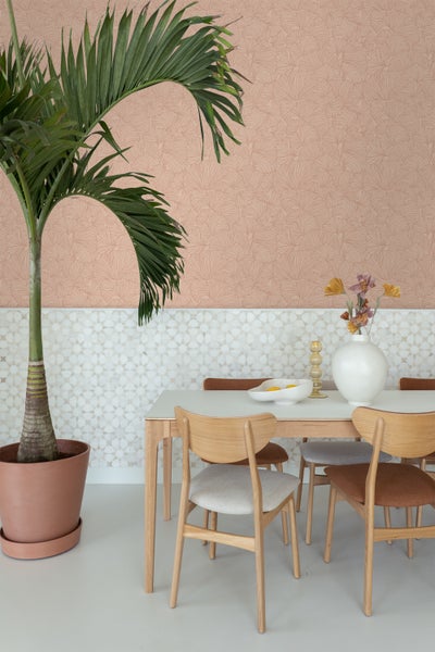 ESTAhome Tapete Ginkgoblätter Terrakotta - 53 cm x 10.05 m - 139490