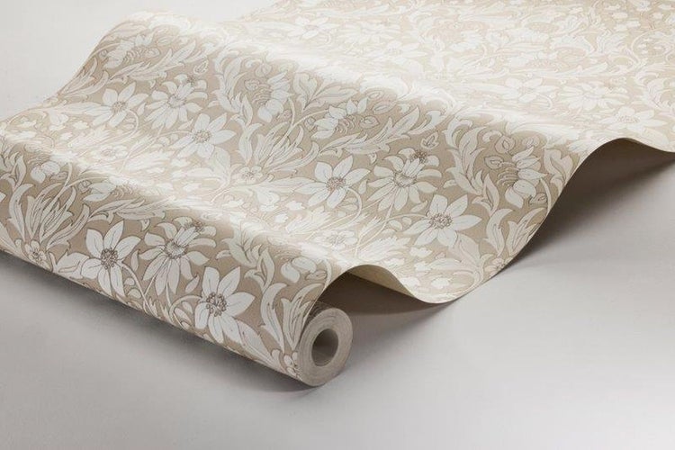 Borastapeter Tapete Blumenmuster im Jugendstil Beige - 53 cm x 10.05 m - 660945