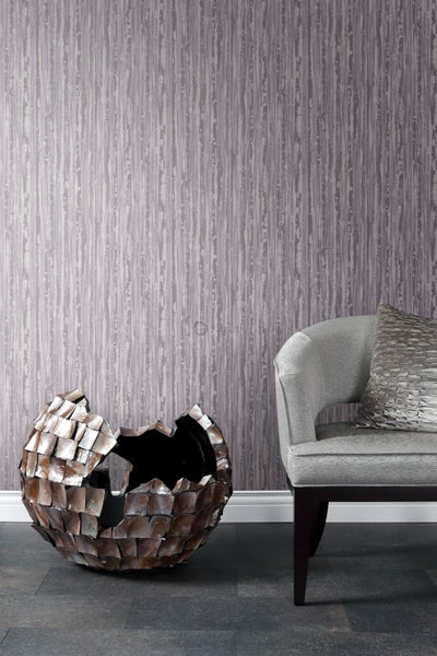 Origin Wallcoverings Tapete Streifen Lila Grau und Grau - 53 cm x 10.05 m - 346641