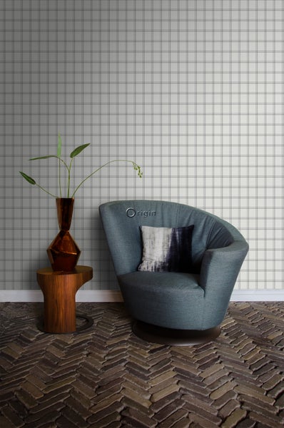 Origin Wallcoverings Tapete Karomuster Sandbeige - 53 cm x 10.05 m - 347621