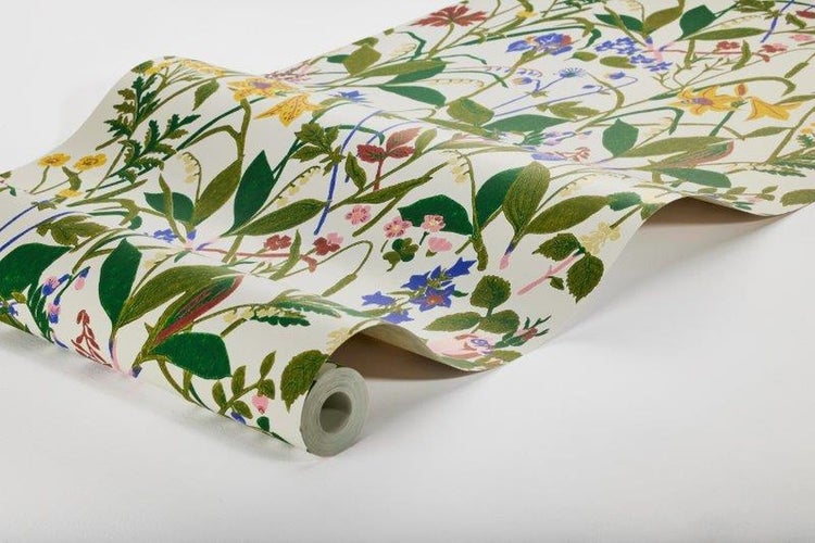 Borastapeter Tapete Feldblumen Beige und Mehrfarbig - 53 cm x 10.05 m - 660733