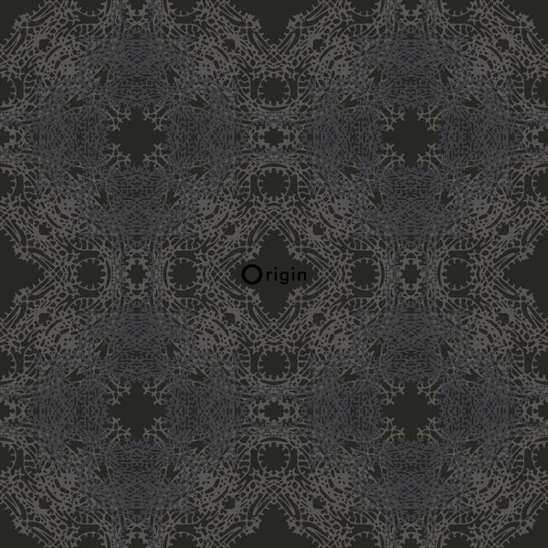 Origin Wallcoverings Tapete grafische Form Schwarz und Silber - 53 cm x 10.05 m - 346221
