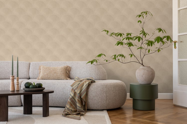 ESTAhome Tapete 3D Muster Beigebraun - 50 x 900 cm - 131102