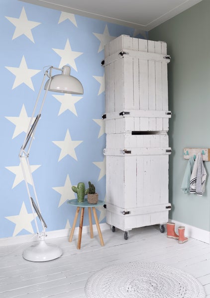 ESTAhome Tapete Sterne Hellblau - 53 cm x 10.05 m - 138707