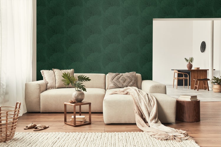 Walls4You Tapete tropische Blätter Dunkelgrün - 53 cm x 10.05 m - 935306
