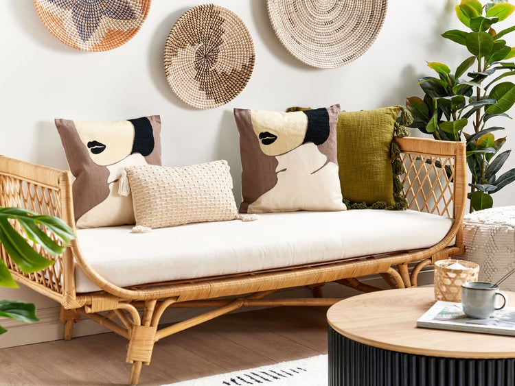 Pendelleuchte aus Rattan