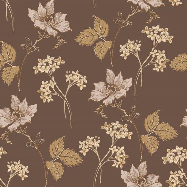 Borastapeter Tapete Blumen Braun - 53 cm x 10.05 m - 660837