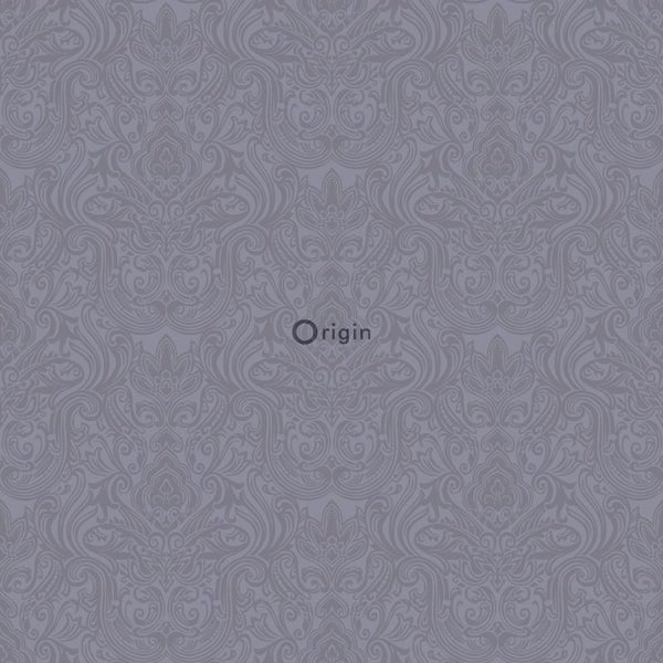 Origin Wallcoverings Tapete Ornamente Lila und Grau - 53 cm x 10.05 m - 346534