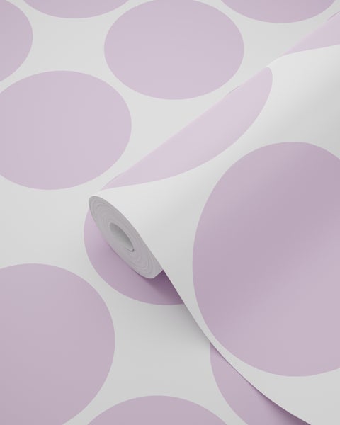 ESTAhome Tapete große Kugeln Violett - 50 x 900 cm - 131559