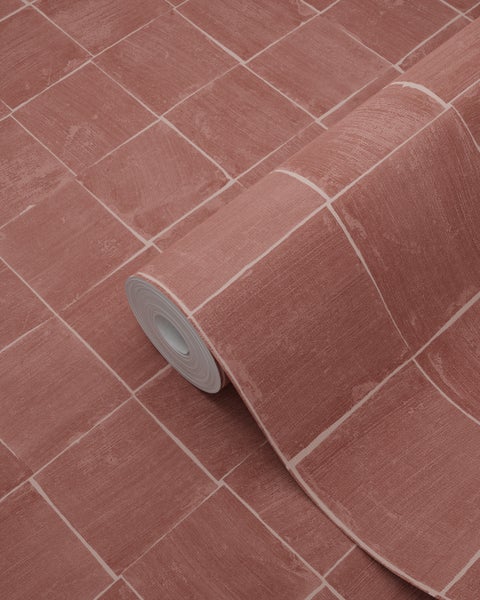 Origin Wallcoverings Tapete Fliesenmuster Terrakotta - 50 x 900 cm - 348047