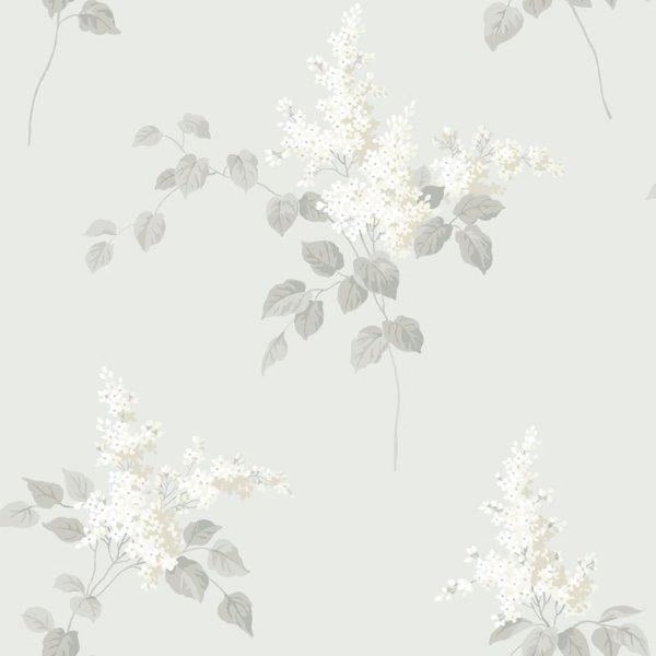 Borastapeter Tapete Blumen Grau - 53 cm x 10.05 m - 660379