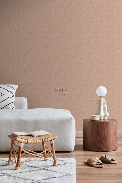 ESTAhome Tapete Koralle Terrakotta - 50 x 900 cm - 139502