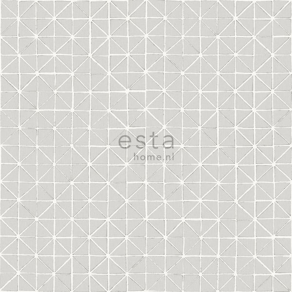 ESTAhome Tapete geometrische Formen Taupe - 53 cm x 10.05 m - 148349