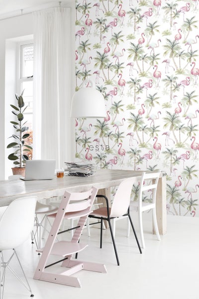 ESTAhome XXL-Vliestapete Flamingos Rosa - 50 x 900 cm - 158844