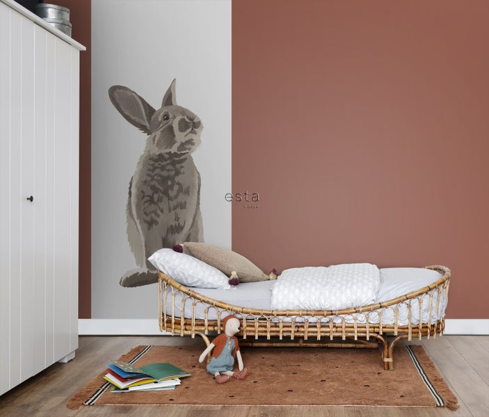 ESTAhome Fototapete Hase Braun - 1 x 2,79 m - 159052