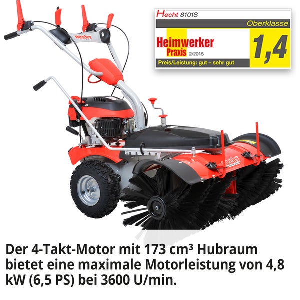 Kehrmaschine von Hecht mit vier Takt Motor