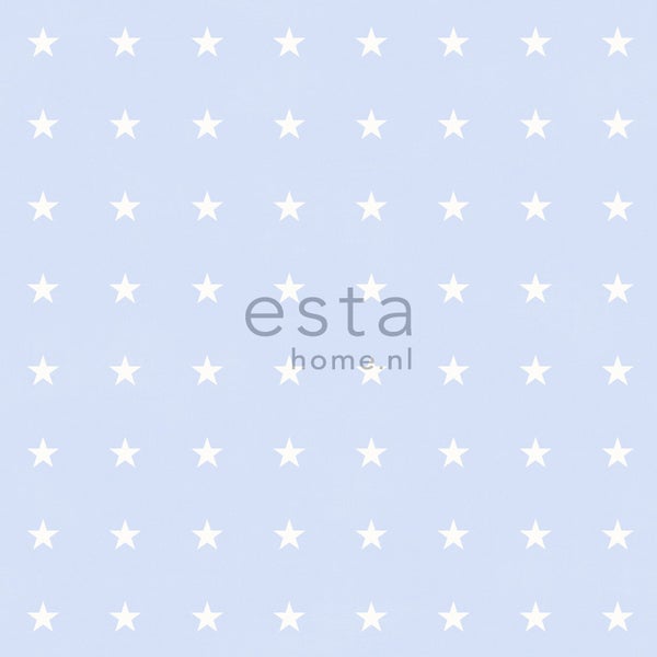 ESTAhome Tapete Sterne Hellblau - 53 cm x 10.05 m - 136459