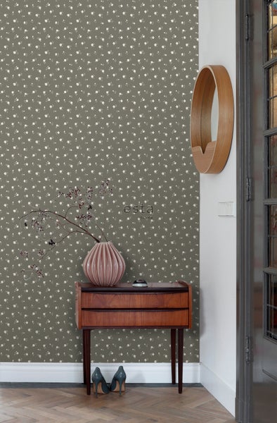 ESTAhome Tapete Blumen Braun und Hellrosa - 53 cm x 10.05 m - 139238
