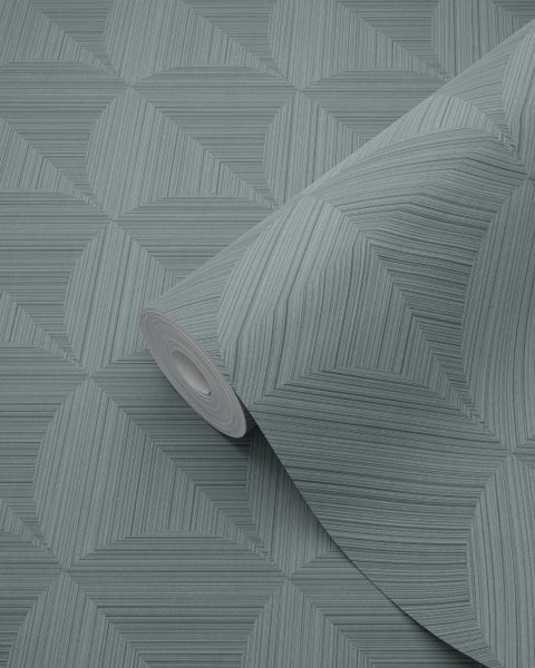 Origin Wallcoverings Tapete 3D Muster Graublau - 50 x 900 cm - 347990