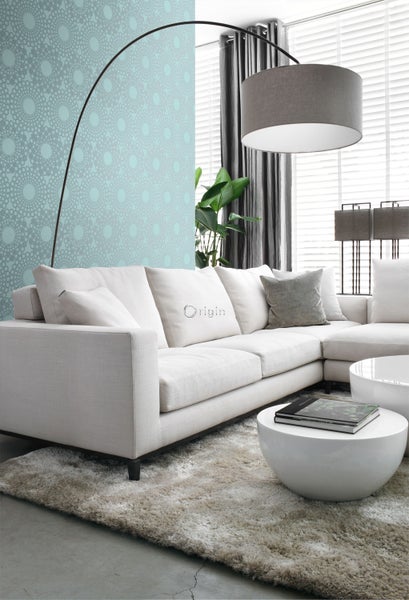 Origin Wallcoverings Tapete grafische Form Eisblau - 53 cm x 10.05 m - 345938