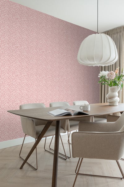 ESTAhome Tapete Blumen Hellrosa - 50 x 900 cm - 131674