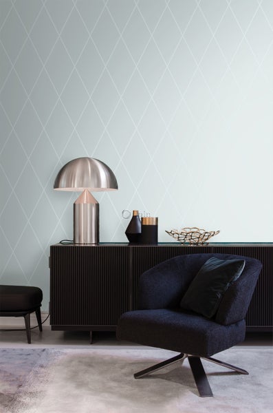 Origin Wallcoverings Tapete Karomuster Eisblau - 53 cm x 10.05 m - 345720