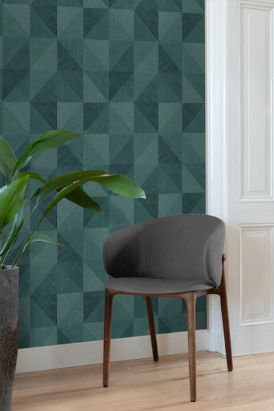 Origin Wallcoverings Tapete 3D-Muster Petrolgrün - 50 x 900 cm - 347895