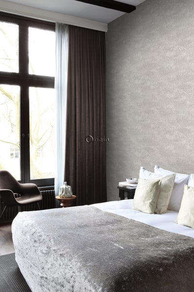 Origin Wallcoverings Tapete Naturstein mit Craquelé-Effekt Hellgrau - 53 cm x 10.05 m - 347565