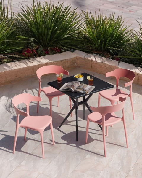 Gartenstuhl 4er Set GUBBIO Rosa