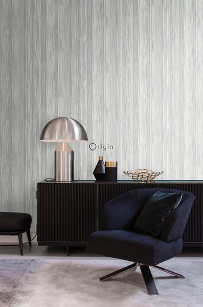 Origin Wallcoverings Tapete Streifenmuster Hellgrau - 53 cm x 10.05 m - 347235