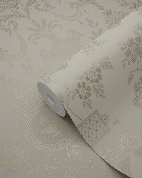 Origin Wallcoverings Tapete Ornamente Taupe - 53 cm x 10.05 m - 326136