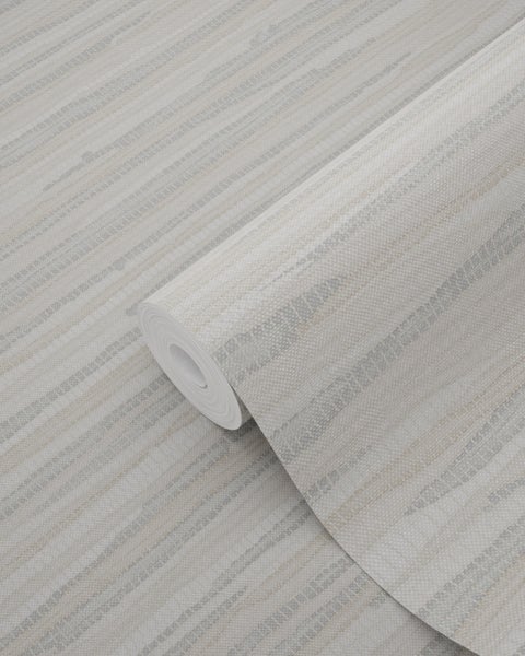 ESTAhome Tapete gewebtes Motiv Beige - 53 cm x 10.05 m - 148617