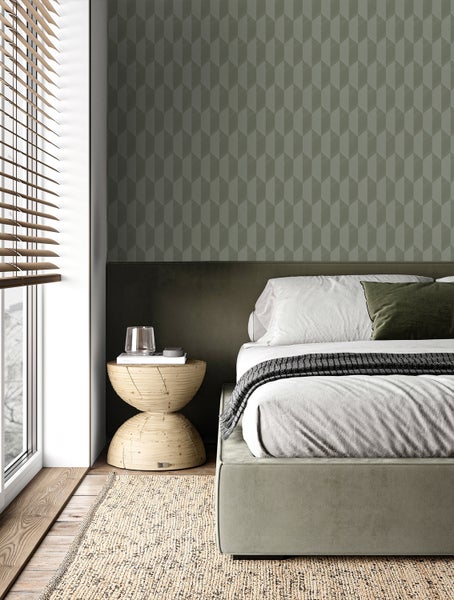 Origin Wallcoverings Tapete 3D Muster Dunkelgrün - 50 x 900 cm - 348036