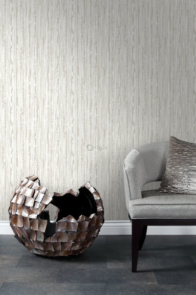 Origin Wallcoverings Tapete Streifen Crême-Weiß - 53 cm x 10.05 m - 346639