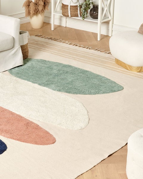 Teppich ZEYNAK Bunt 300 x 400 cm Baumwolle