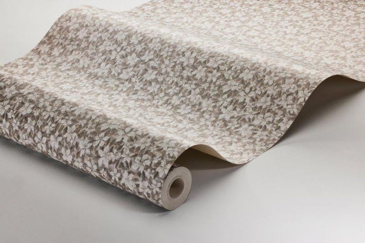 Borastapeter Tapete Blumenmuster Beige - 53 cm x 10.05 m - 660919